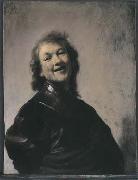 Rembrandt, A more cheerful pose, also from ca.